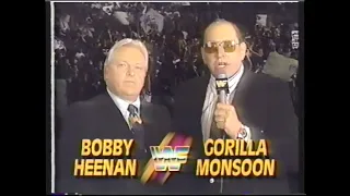 Gorilla Monsoon & Bobby Heenan discuss Mother's Day   Wrestling Challenge May 10th, 1992