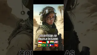 countries of the world as female soldier generated by ai ||#shorts #midjourney