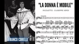 "La donna è mobile" Rigoletto - Franco Corelli in 1956 (with score!) HQ 1080p