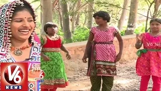 Janapadam With Child Folk Singers "Likhitha" || " Rishitha"|| Akshitha || V6 News