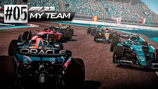 F1 23 - MY TEAM - GP DE MIAMI 50% - BANDEIRA VERMELHA, CAOS E MUITAS BRIGAS! - EP 005