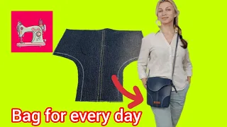 Denim tote bag tutorial/tote bag sewing tutorial/diy jeans bag hand sewing