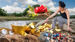 We opened a huge crystal jewelry treasure hunt in Eşkıya Creek above the river !!!