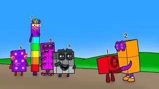 Numberblocks 1 and Numberblocks 2 forgive each other - Numberblocks fanmade coloring story