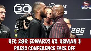 INTENSE: UFC 286: Leon Edwards vs. Kamaru Usman 3 Press Conference Face Off