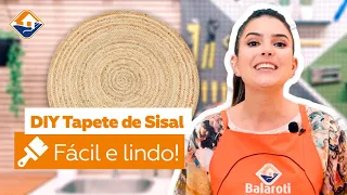 COMO FAZER TAPETE DE CORDA SISAL  | DIY | Efeito Balaroti