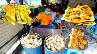 How Delicious Crispy Rice Pancake & Ball Cake Are Made | Very Popular Cambodian Crepe