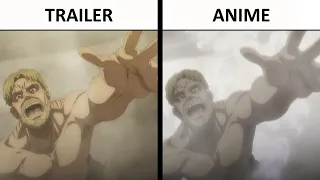 Attack on Titan Season 4 Part 2 - Trailer vs Anime