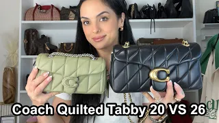 Coach Quilted Tabby 20 vs. 26