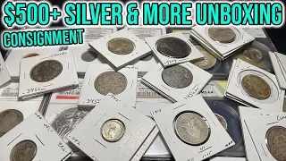 Unboxing A $500+ Rare Coin Consignment - Graded Coins, World Silver, & Expensive Items!!