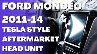 Ford Mondeo 2011-14 10.4" Tesla style radio upgrade Android CarPlay Navi system review installation