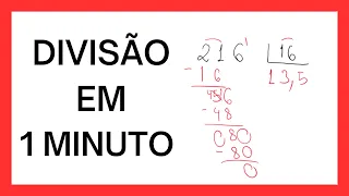 Resolução Rápida: Dividindo 216 por 16 em menos de 1 minuto #Shorts