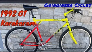 Vintage 1992 GT Karakoram Mountain Bike Tune Up