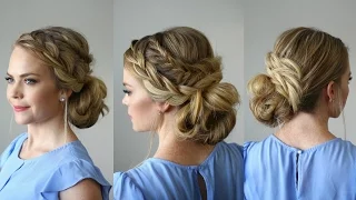 Stacked Fishtail French Braid Updo | Missy Sue