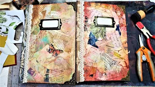 How to Make a Collage Journal Cover for Junk Journals! Part 1 Fun Easy Tutorial! The Paper Outpost:)