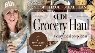 Aldi Grocery Haul + Easy Meal Prep Ideas | 2024