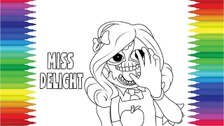 Miss Delight from Poppy Playtime  Coloring Page