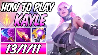 S+ HOW TO PLAY KAYLE GUIDE | Best Build & Runes | Diamond Commentary | Season 12 | League of Legends