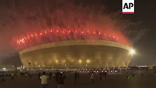 Fireworks at Lusail stadium as Argentina wins WC