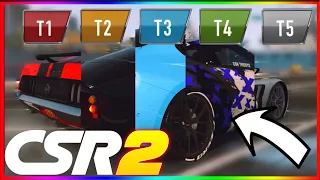 TOP 5 FASTEST CARS IN EVERY TIER! CSR 2