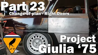 Change of Plan   -   Right Rear Doors  |  Restoration Project Alfa Giulia '75 - Part 23