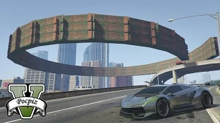 GTA V Next Gen  - Custom Race - Mad Stunt - Wallride -