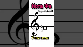 Нота фа 🌟 Учим ноты первой октавы 🎶 Сольфеджио