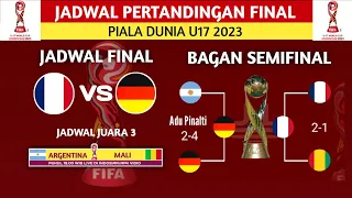 🔴Terbaru‼️Jadwal Final Piala Dunia u17 2023 ~ Jerman u17 vs Prancis u17