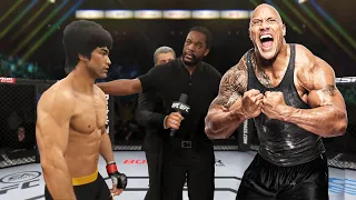 UFC 4 | Bruce Lee vs. Dwayne Johnson (The Rock) (EA Sports UFC 4)