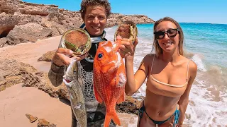 Spearing Nannygai & The Best FREE CAMP in South Australia (ON A CLIFF) | Abalone diving | S1E10