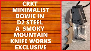 CRKT MINIMALIST BOWIE IN D2, SMKW EXCLUSIVE, UNBOXING AND FIRST IMPRESSION, NECK KNIFE, EDC,