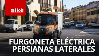 Descubre la furgoneta eléctrica Alkè con persianas laterales, ¡un amplio volumen de carga!