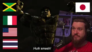 Реакция на Hulk "APLASTA" en 9 idiomas | Hulk Smash in different lenguages