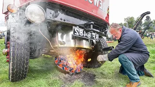 Burning Tons of Coal to Start Up Weird Steam Trucks