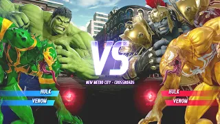 Green Hulk & Green Venom VS Golden Hulk & Golden Venom I Marvel vs Capcom Infinite