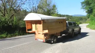 mini pick up tinyhouse camper - Wohnkabine aus Holz