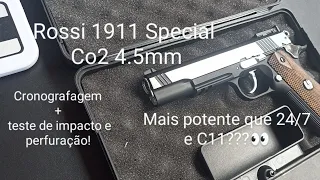 Rossi 1911 Special Co2 4.5mm(potência e REALISMO em uma NBB)