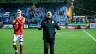 Full-time scenes at Edgeley Park