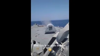 NAVY MAIN GUN FIRING SLOW MOTION