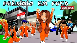 BANDIDOS EM FUGA DA PRISÃO DOMINADA | Historinhas Brookhaven RP🏡 | Roblox