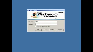Windows 2000 logon screen