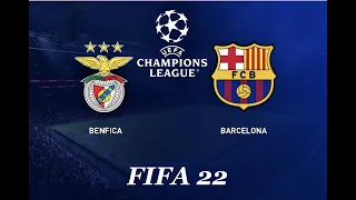 SL Benfica vs FC Barcelona | UEFA Champions Leagues  ⚽️ | FIFA 22 | PS5™ Gameplay in Full HD |