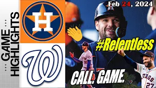 Houston Astros vs Washington Nationals FULL GAME Highlights Feb 24, 2024 | MLB Spring Training 2024