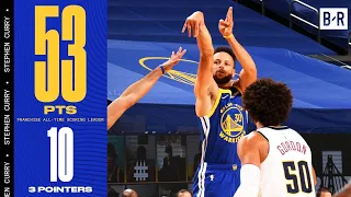 Stephen Curry Drops 53, Sinks 10 Threes and Becomes Warriors' All-Time Leading Scorer