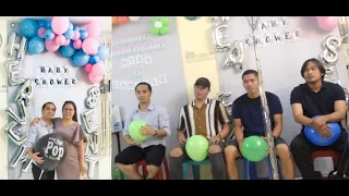 Fun Games Gender Reveal: Preggy Men Tying their Shoelaces