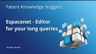 Espacenet – Editor for your long queries