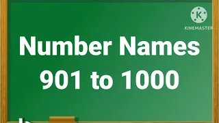 Number Names 901 to 1000/Number With Spelling 901 to 1000/901 to 1000 Number Spelling/#numbernames