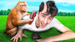 Letting a REAL Monkey Control My Life for 24 HOURS!!