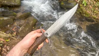 Making a bowie knife from 100 year old iron chain