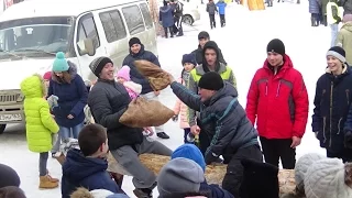 Гуляй, Масленица! Флэшмоб! Силачи! Сожгли и распилили! Петра Дубрава FOREVER!